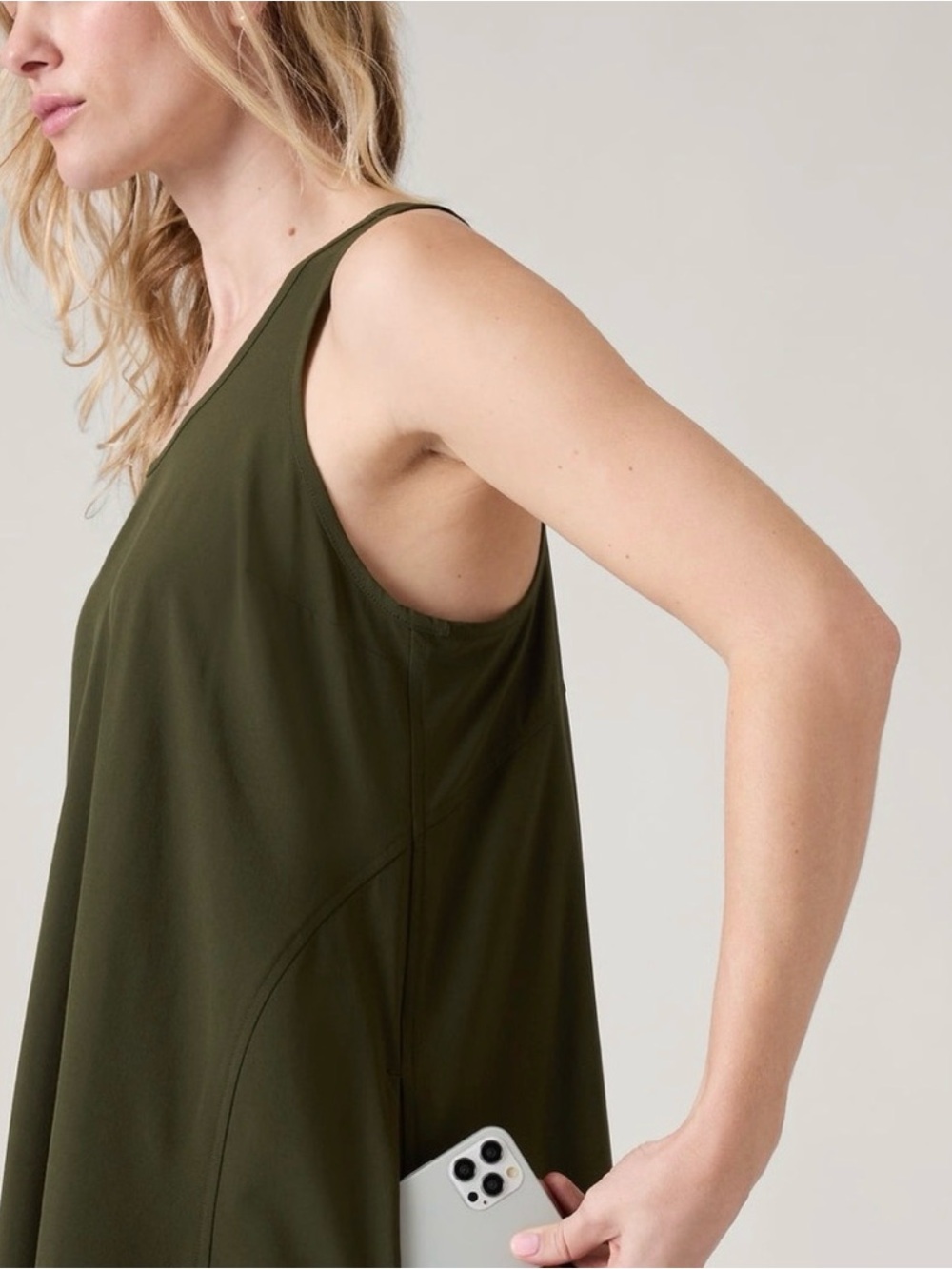 Athleta Presidio Travel Dress (Olive Like New) Size XL